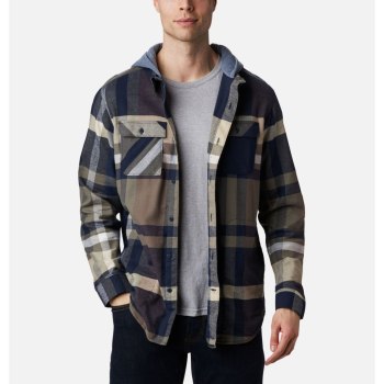 Columbia Muške Košulje - Flare Gun Stretch Flannel Tamnoplave Smeđe | MSIA-82591